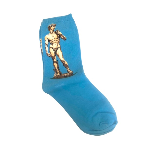 Statue of David Michelangelo Florence Italy Women’s Socks 6-9 - Picture 3 of 4